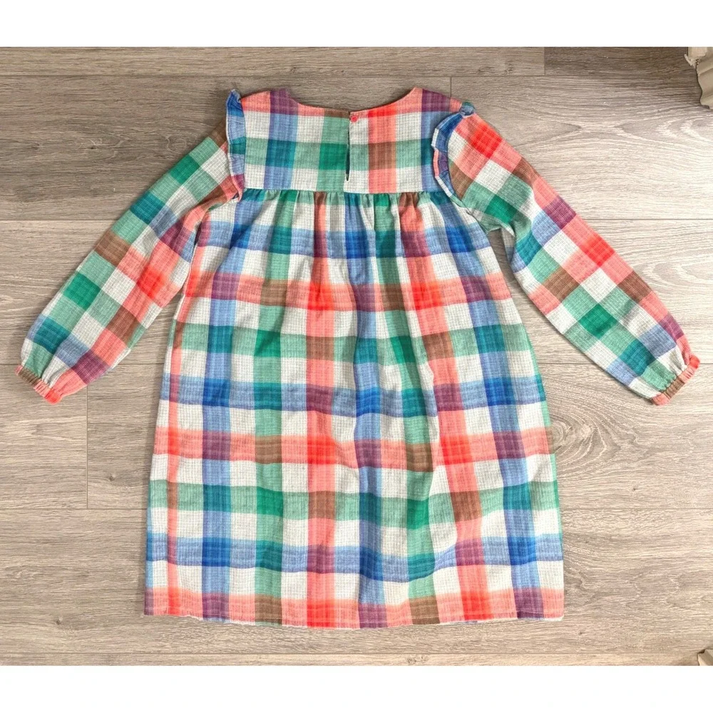 Gymboree Girls Plaid Flannel Dress Size 7 8 M Holiday Christmas Tartan Green Red